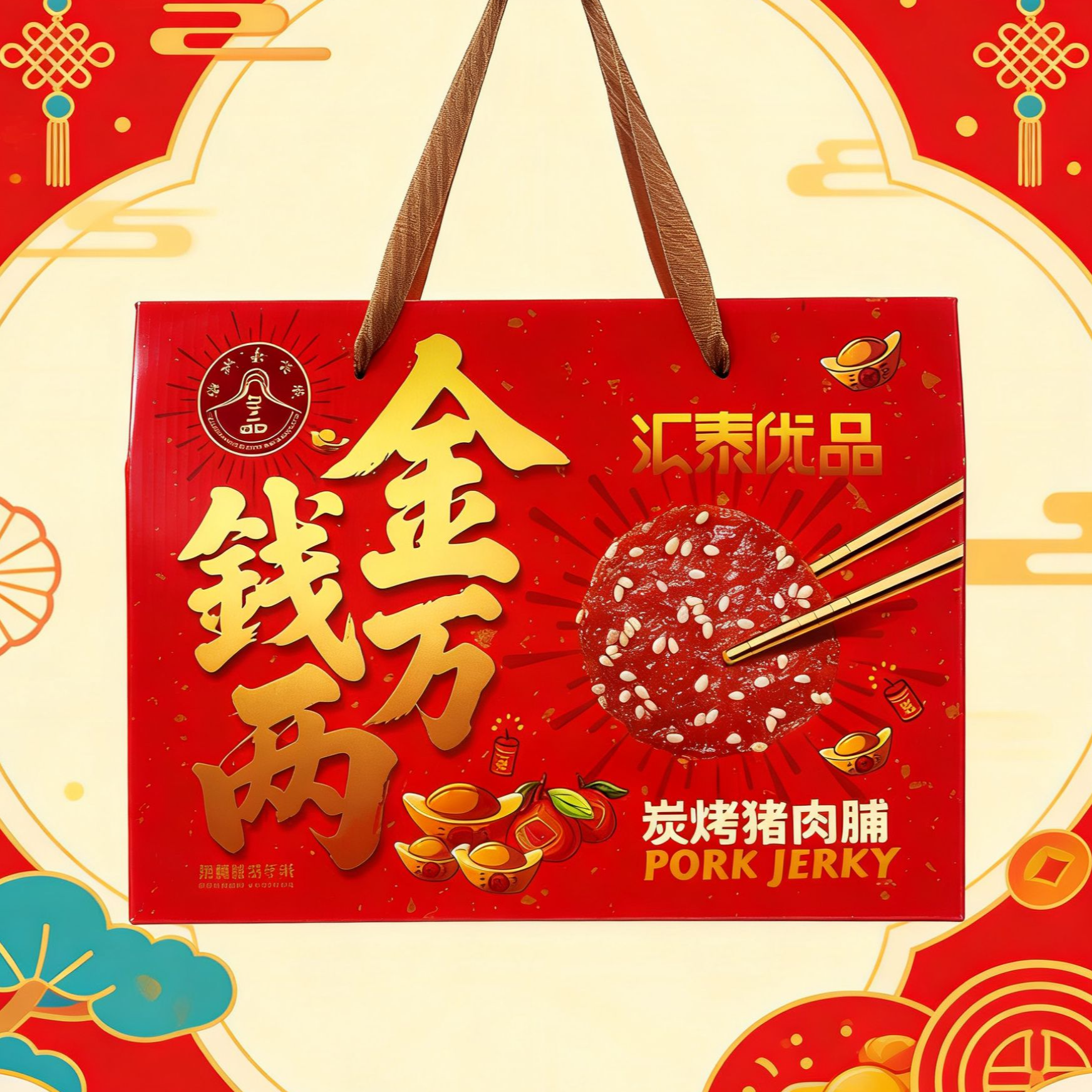 汇泰优品炭烤猪肉脯蜜汁味420g*1盒保质期至26年9月