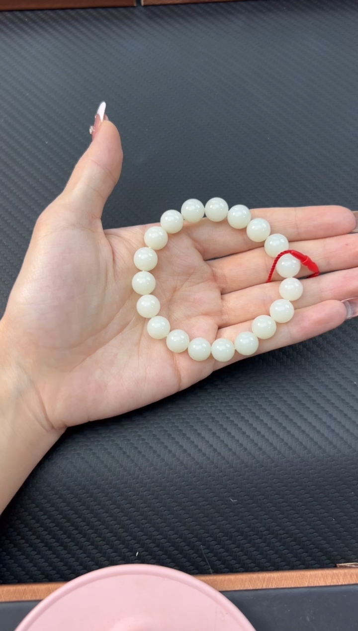 【闪购商品】和田玉手串未镶嵌且末微色差米达卡10手串