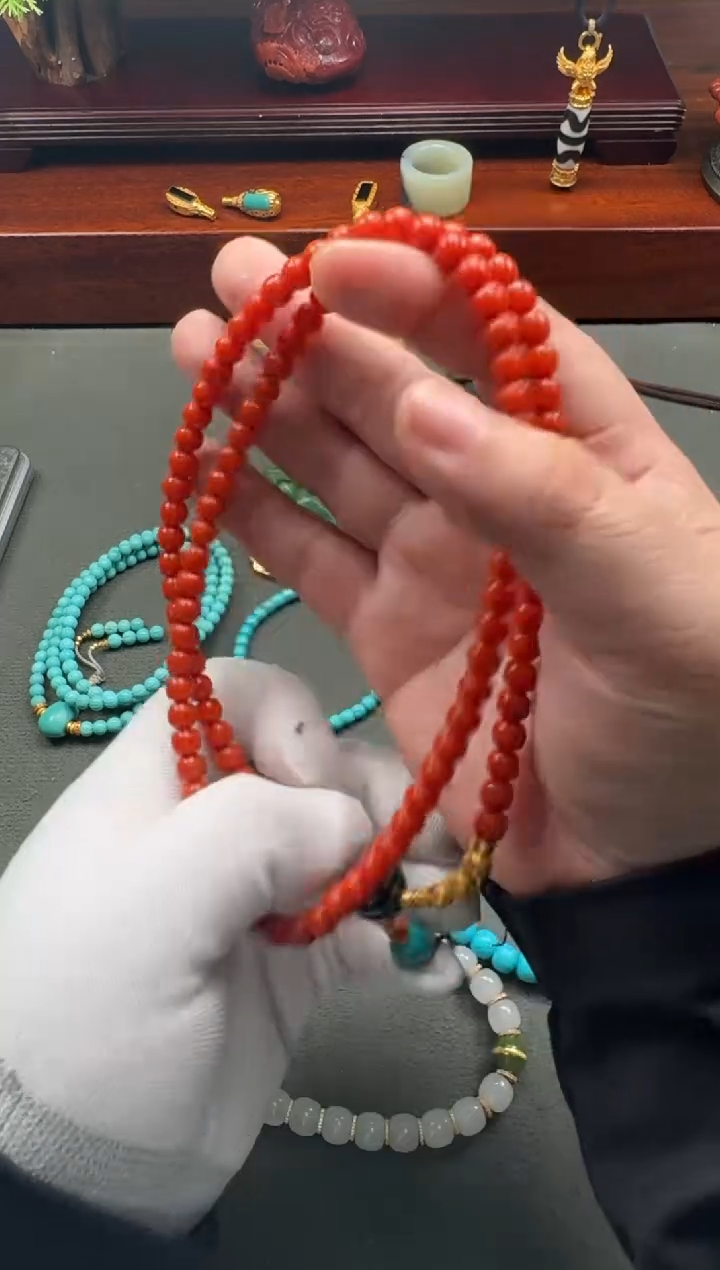 【闪购商品】南红玛瑙手串手串18K金镶嵌手串手串