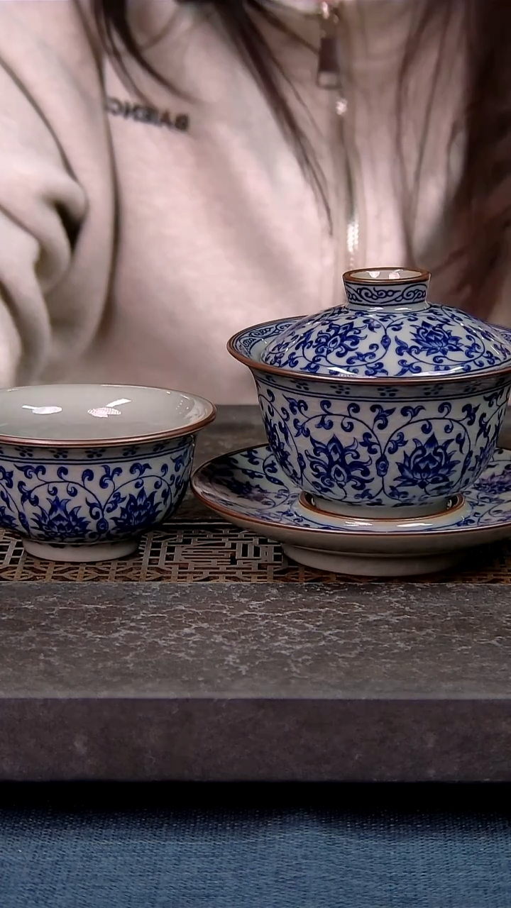 简装家用款2件套 老陶泥开片纹陶瓷茶具