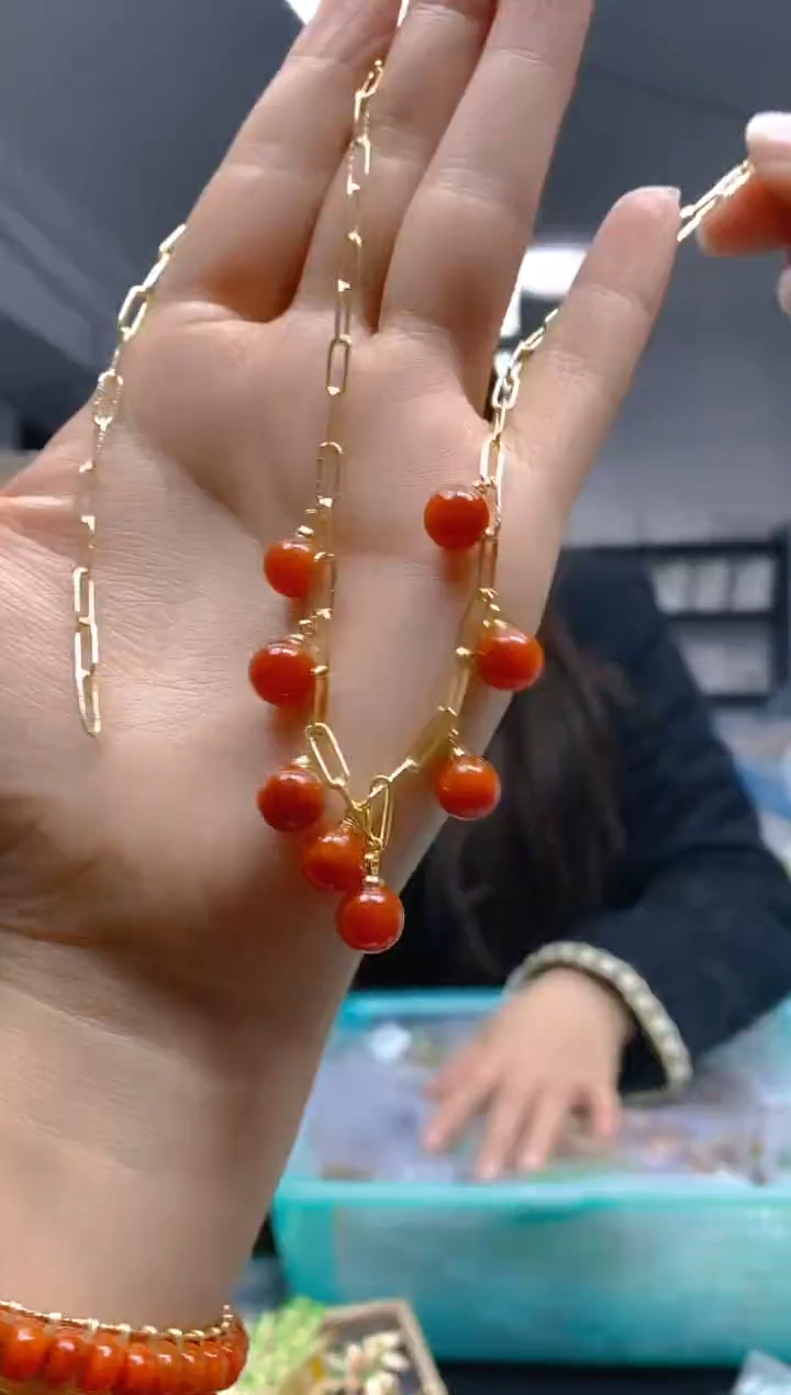 【闪购商品】翡翠耳饰合金0495翡翠锁骨链