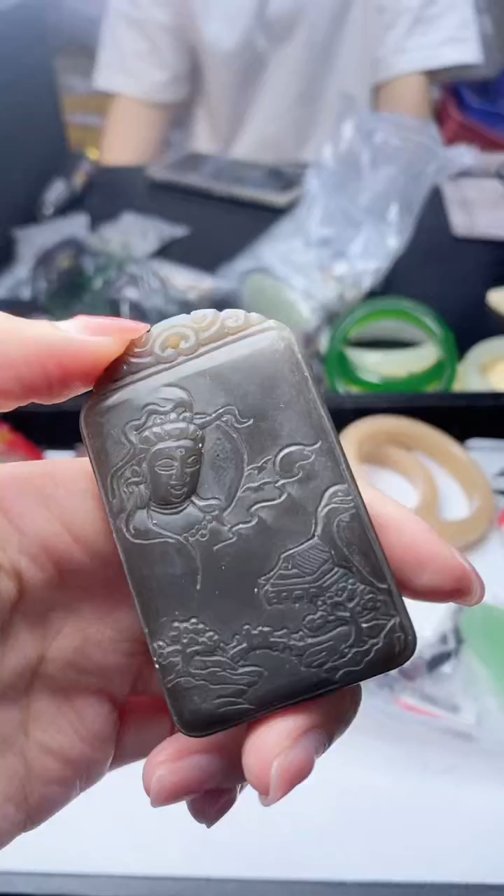 和田玉未镶嵌颈饰所见即所得  303  观音