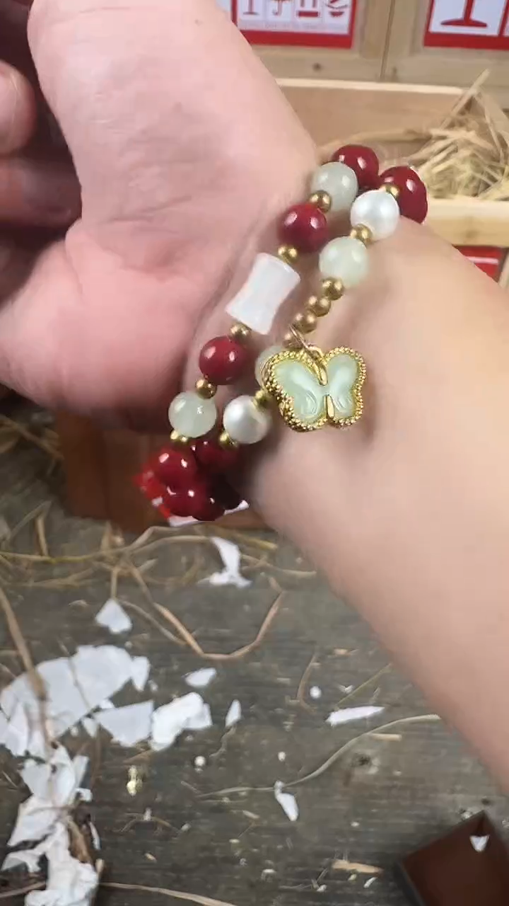 菩提根/象牙果手串朱玉