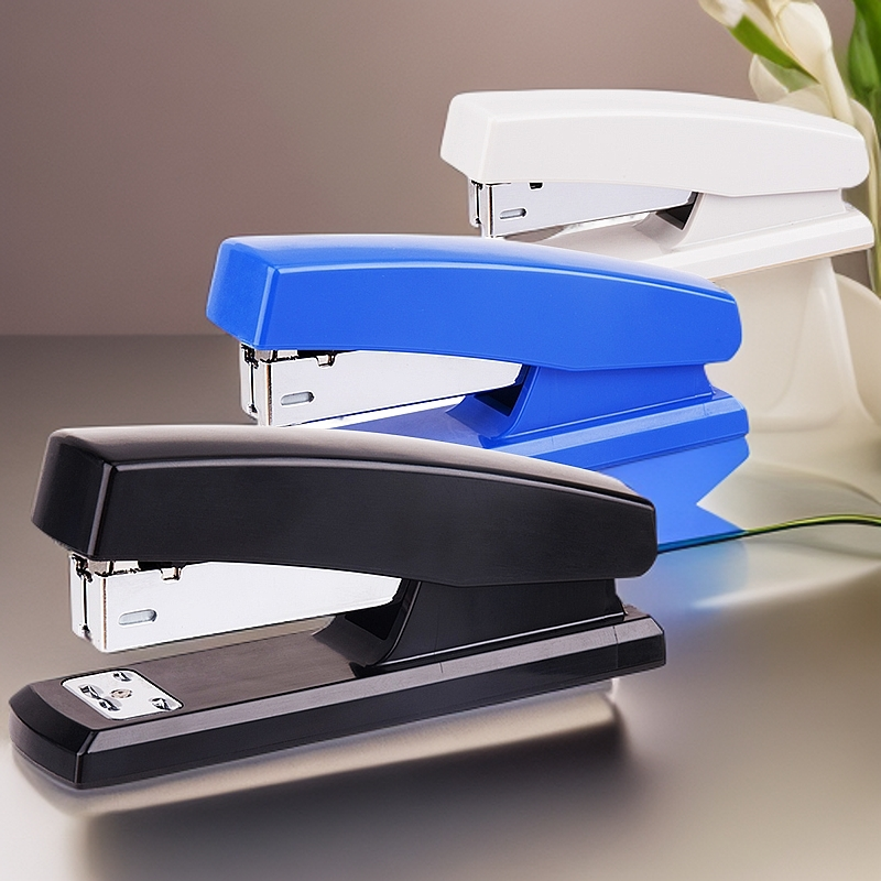 得力订书机学生用轻松装订20张标准通用型订书针办公学习文具