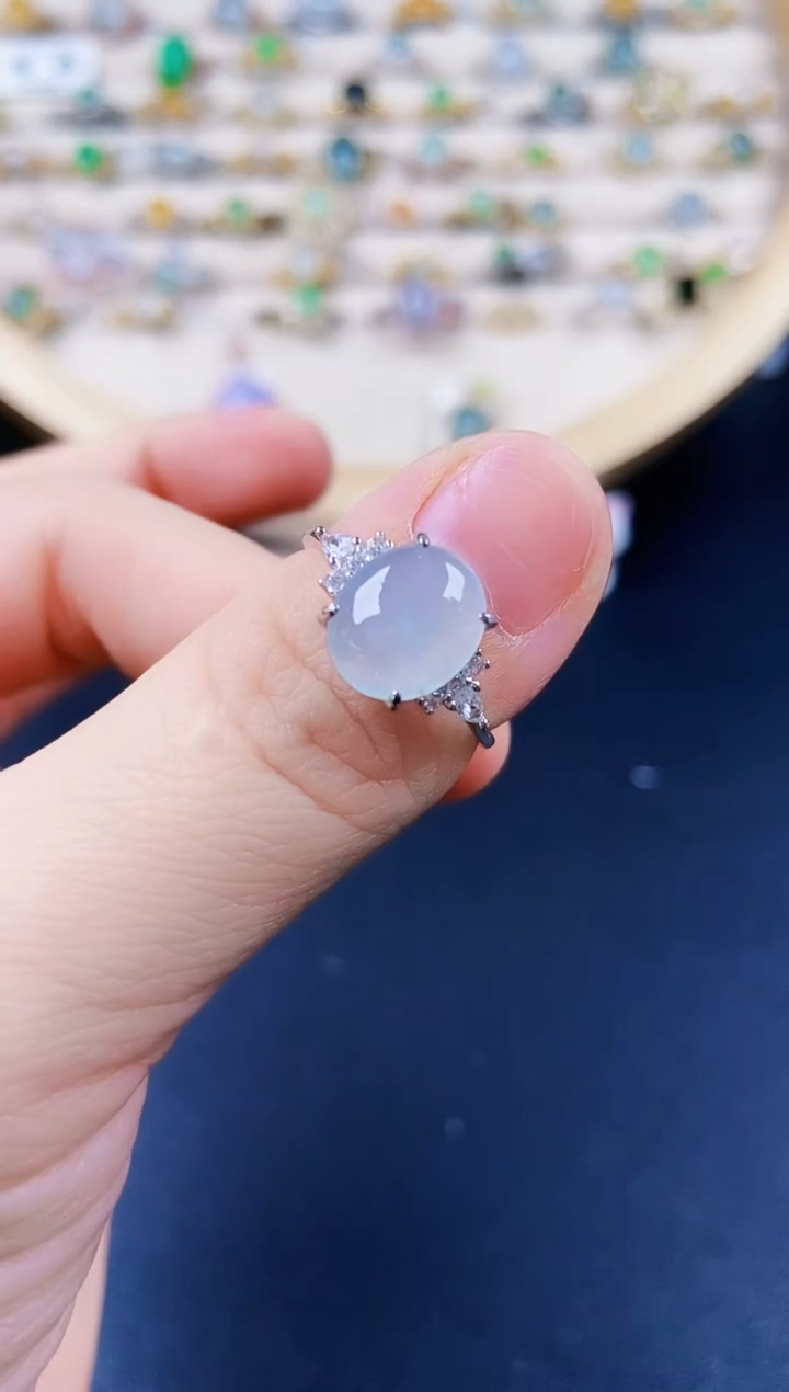 【闪购商品】翡翠戒指银S925镶嵌120120120