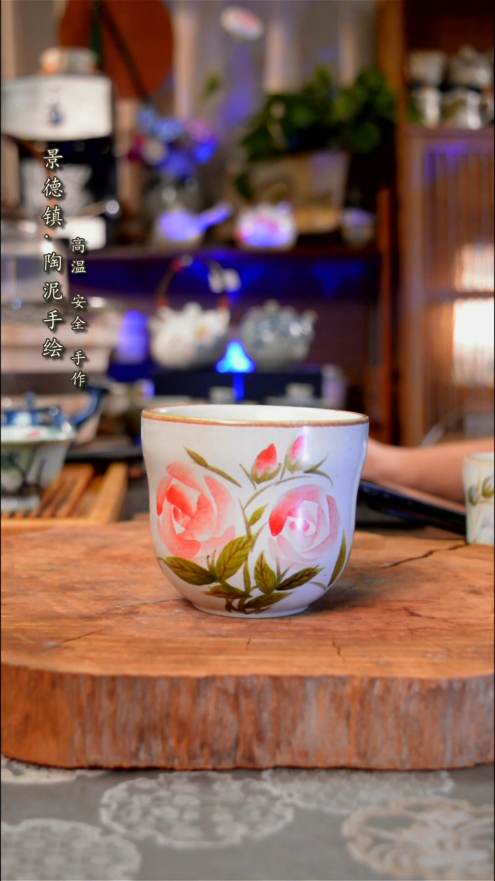 【闪购商品】杯子玫瑰手工手绘手工手绘