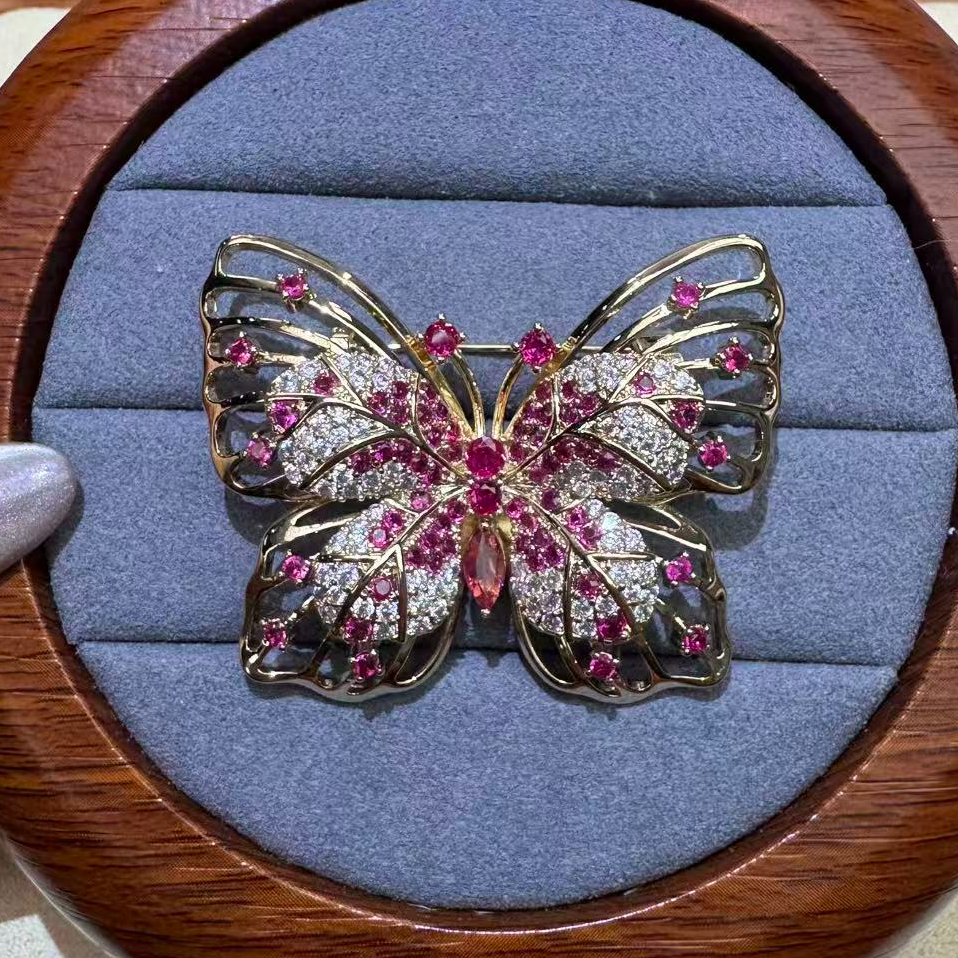 非金属珐琅吊坠 蝴蝶飞梦 设计胸针 K354