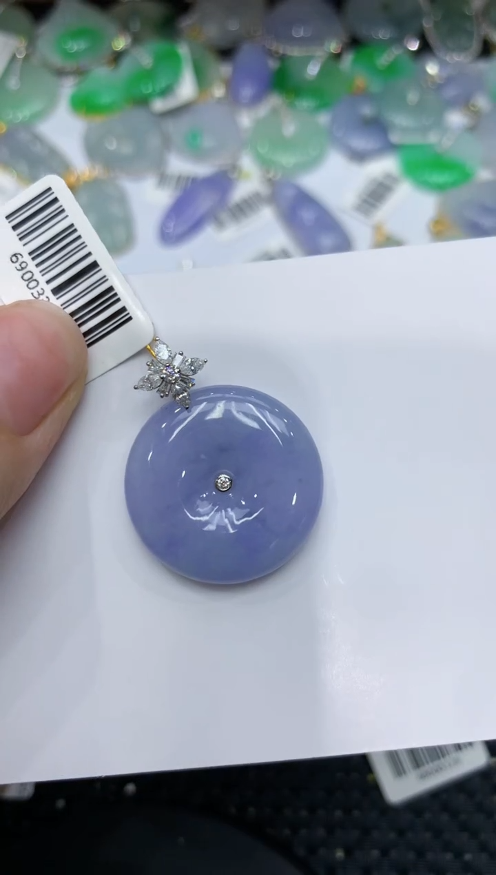 【闪购商品】翡翠颈饰18K金镶嵌1111111111