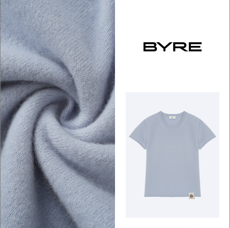 BY527 雾霾蓝羊毛半袖【干洗】
