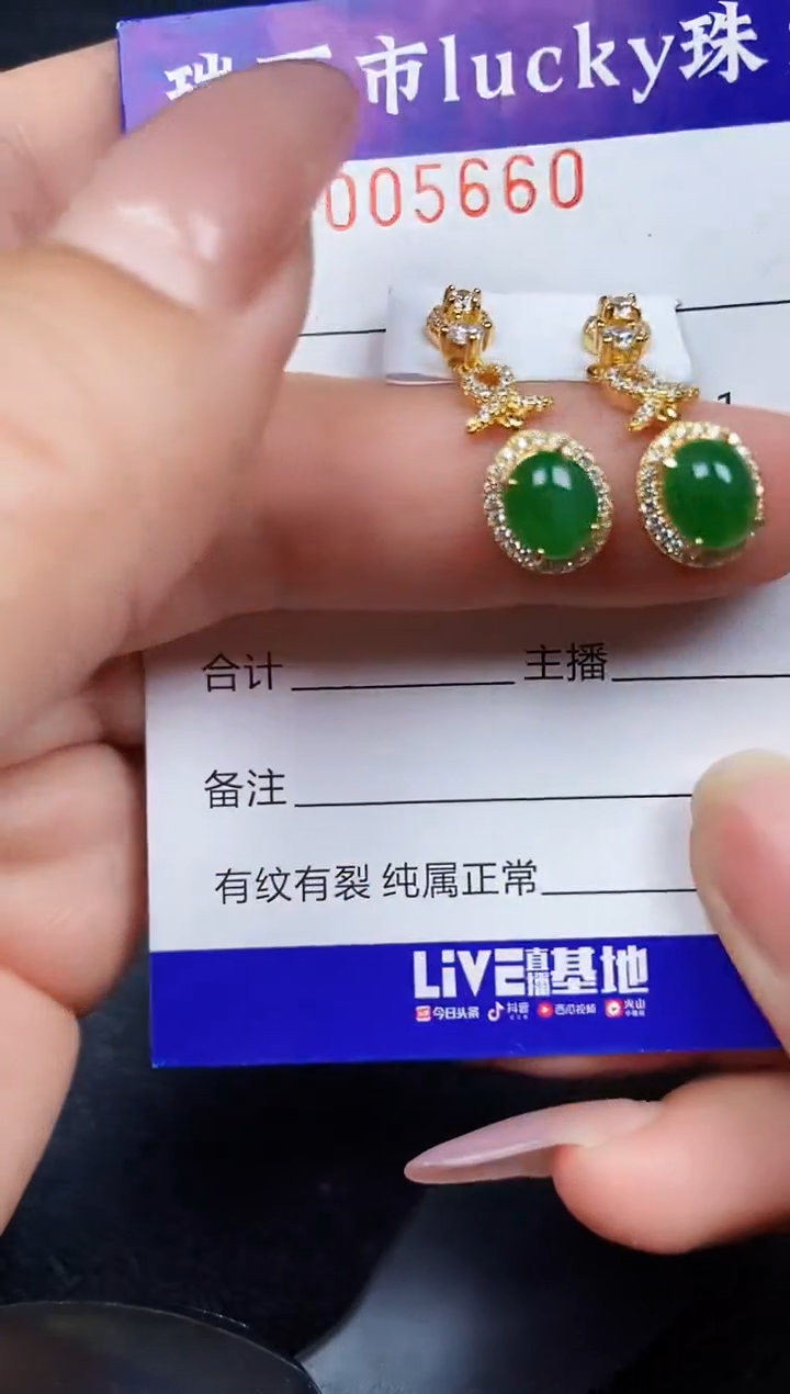 翡翠银S925镶嵌颈饰5660