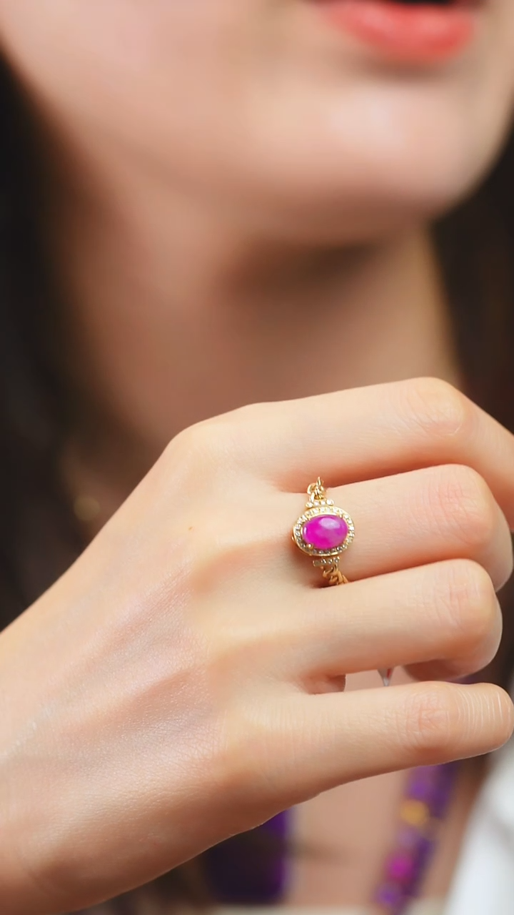 苏纪石（舒俱来）18K金镶嵌戒指2