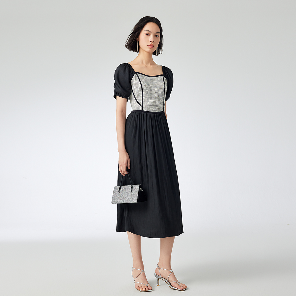 【王小专属】拼接连衣裙 2D243617