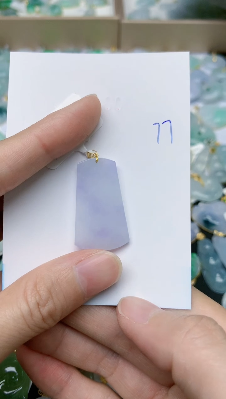 【闪购商品】翡翠颈饰18K金镶嵌77天然翡翠A货