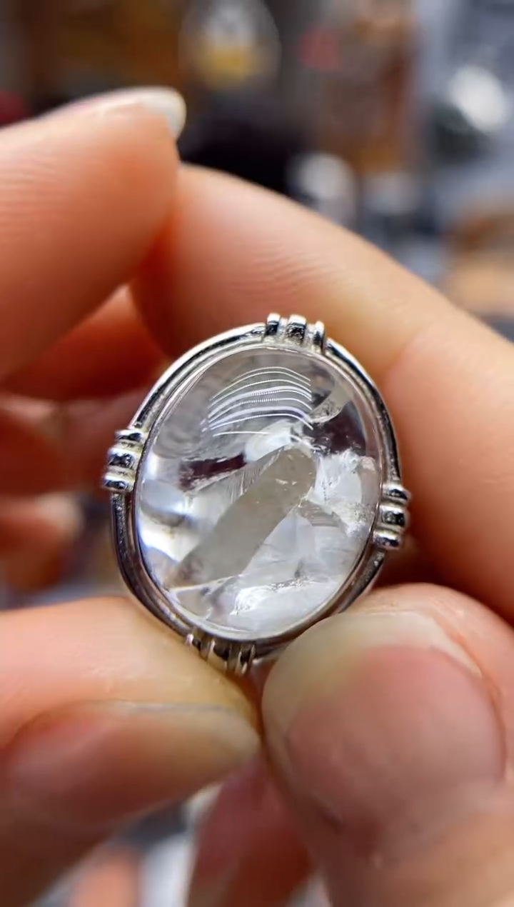 【闪购商品】水晶戒指银S925镶嵌水晶水晶