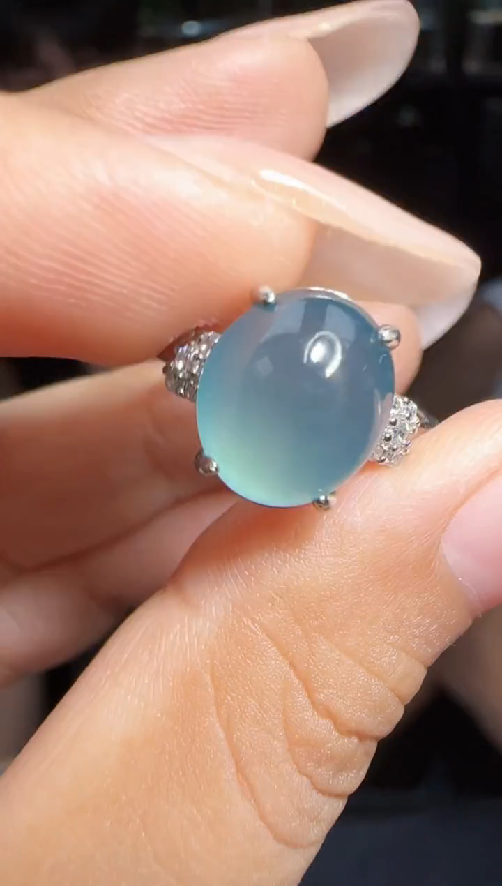 定制翡翠未镶嵌翡翠戒指18