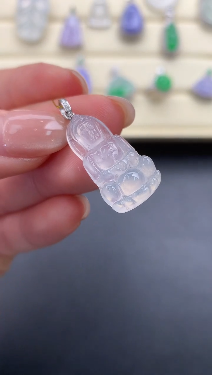 【闪购商品】翡翠颈饰18K金镶嵌Q140      