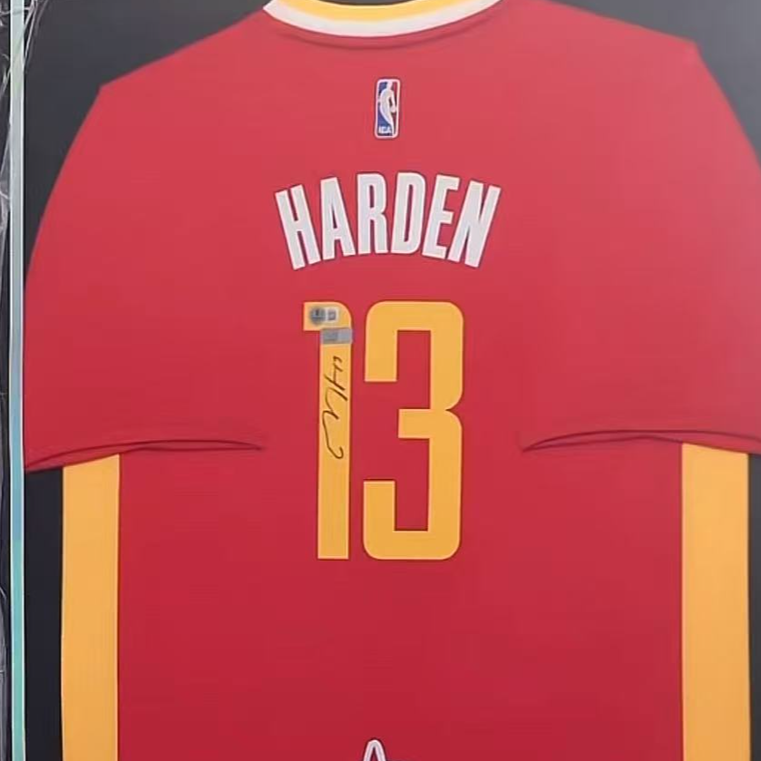 哈登亲签火箭番茄炒蛋元年sw装裱【铭人堂亲签球衣清清直播专属链