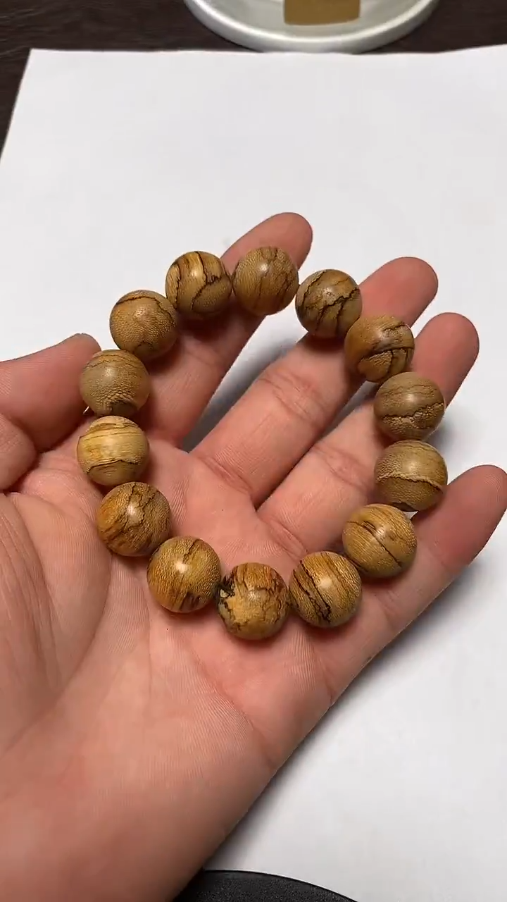 沉香手串溪**乐tc08008沉香天然野达拉干单圈多样性发一