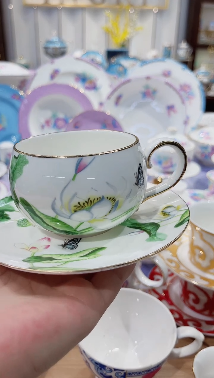 36%以上骨粉骨瓷杯碟200ml