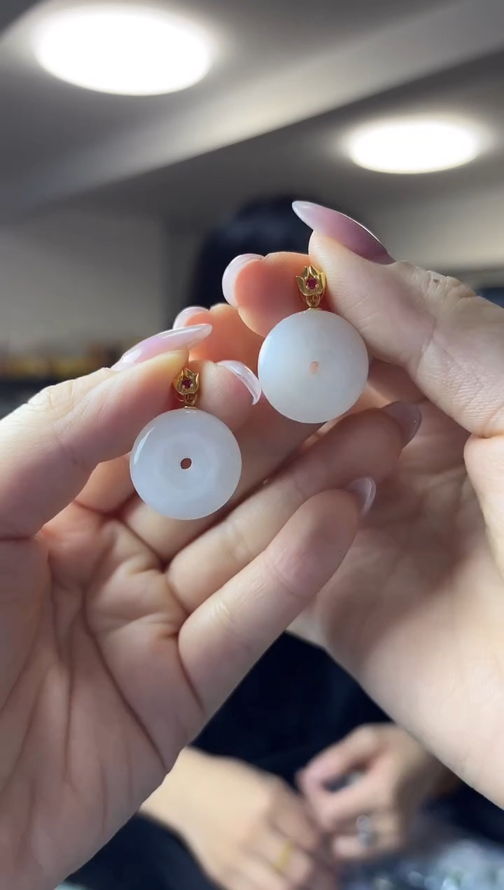 吊坠(不含链)银S925镶嵌和田玉（多样性发一件）