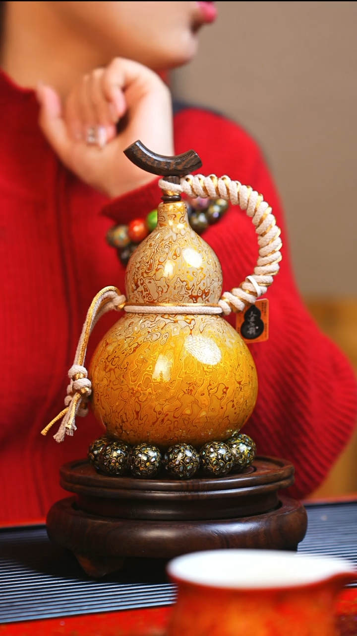 【闪购商品】JQ178大师姐臻选非遗大漆酒葫芦