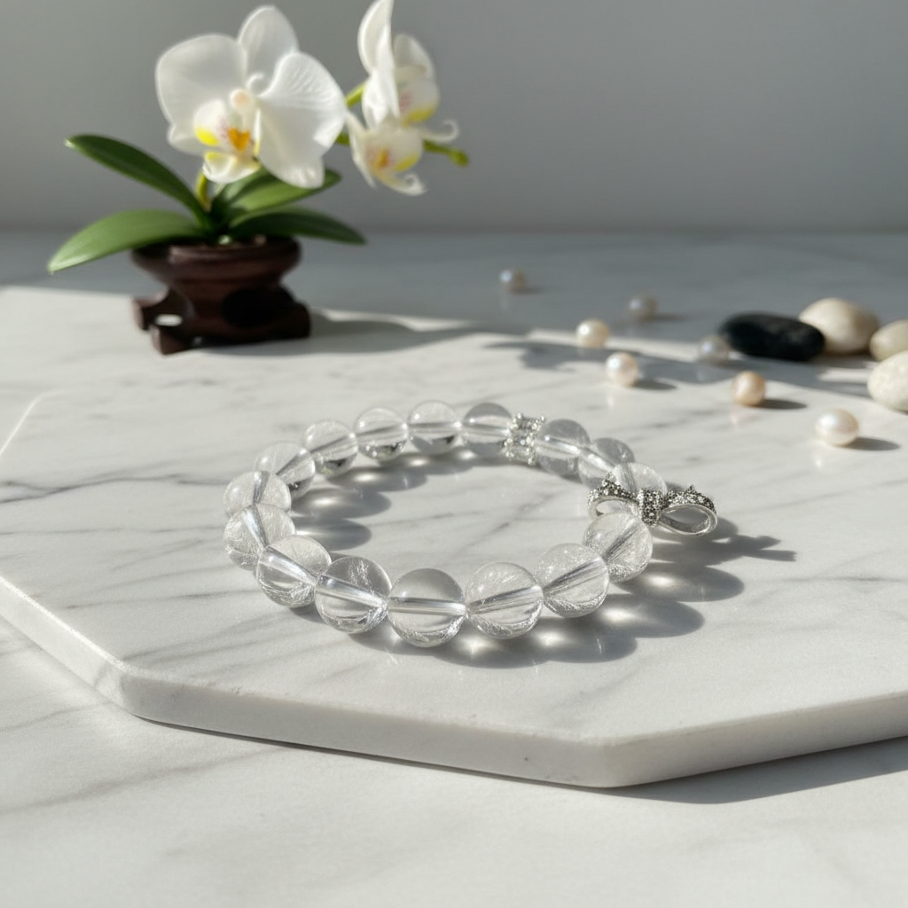 天然白水晶设计款手串