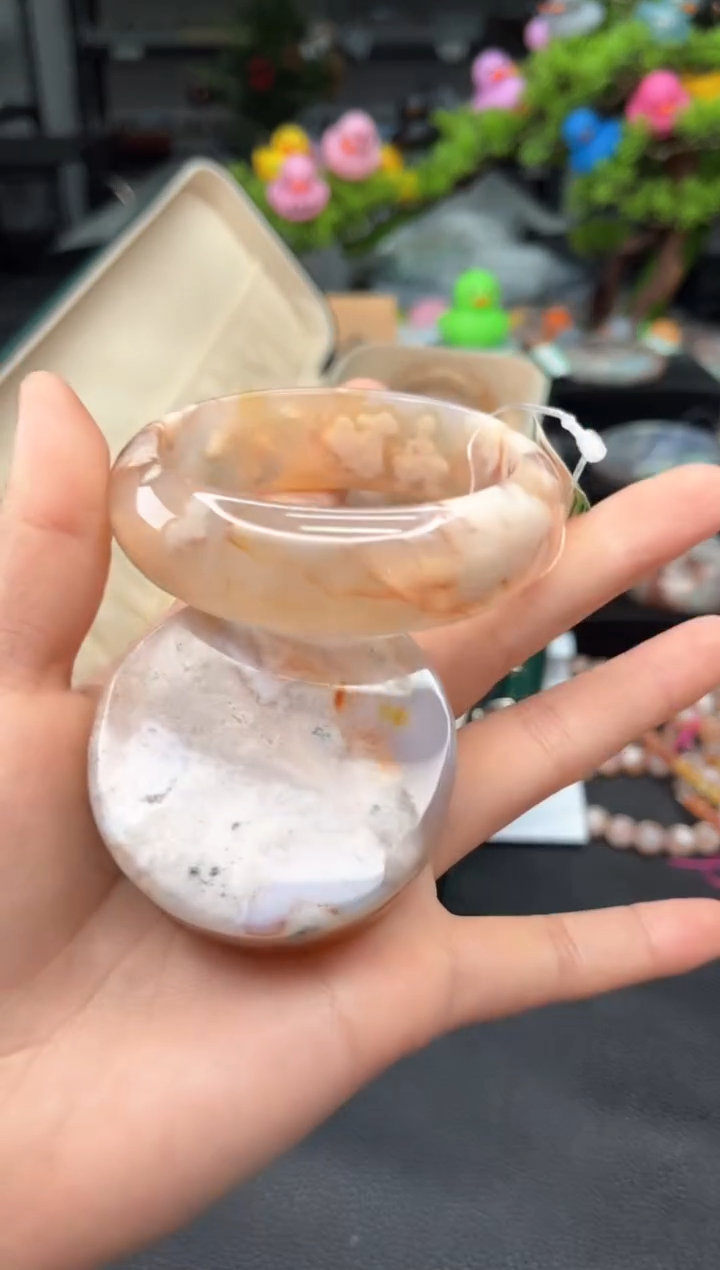 石英质玉未镶嵌手镯57圈口（赠品镯心）6233431