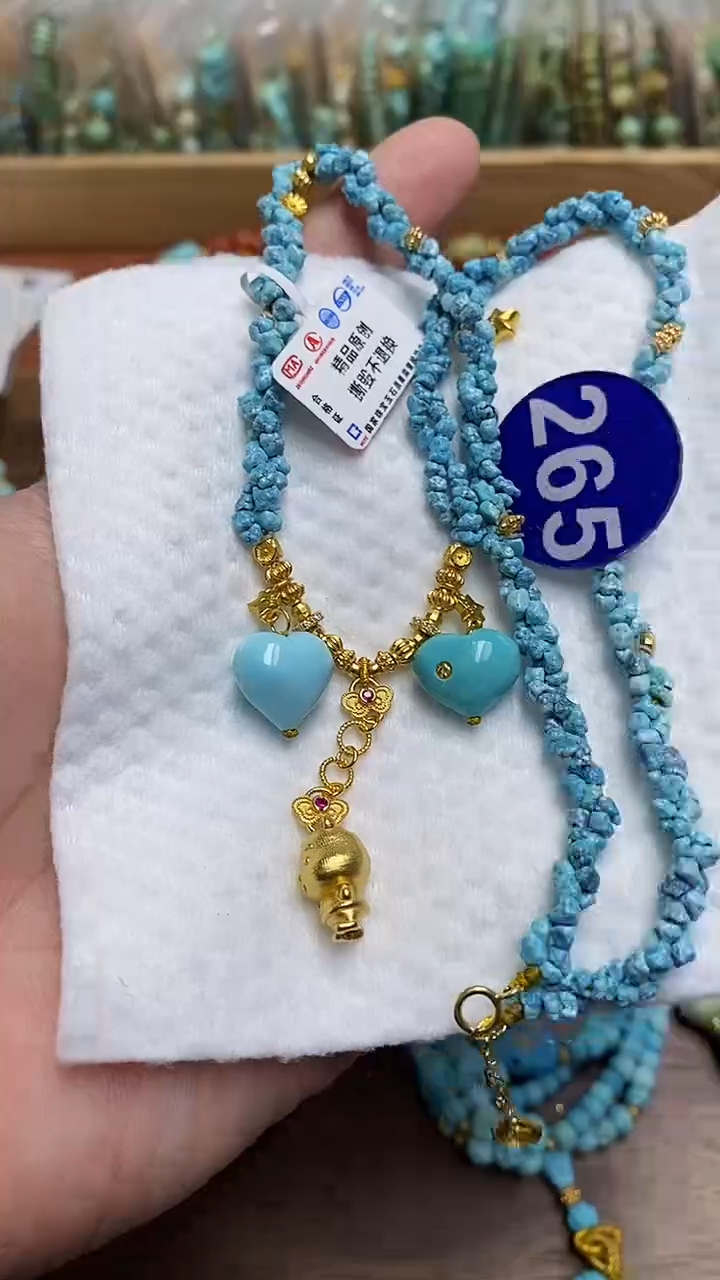 【闪购商品】绿松石项链银S925镶嵌265