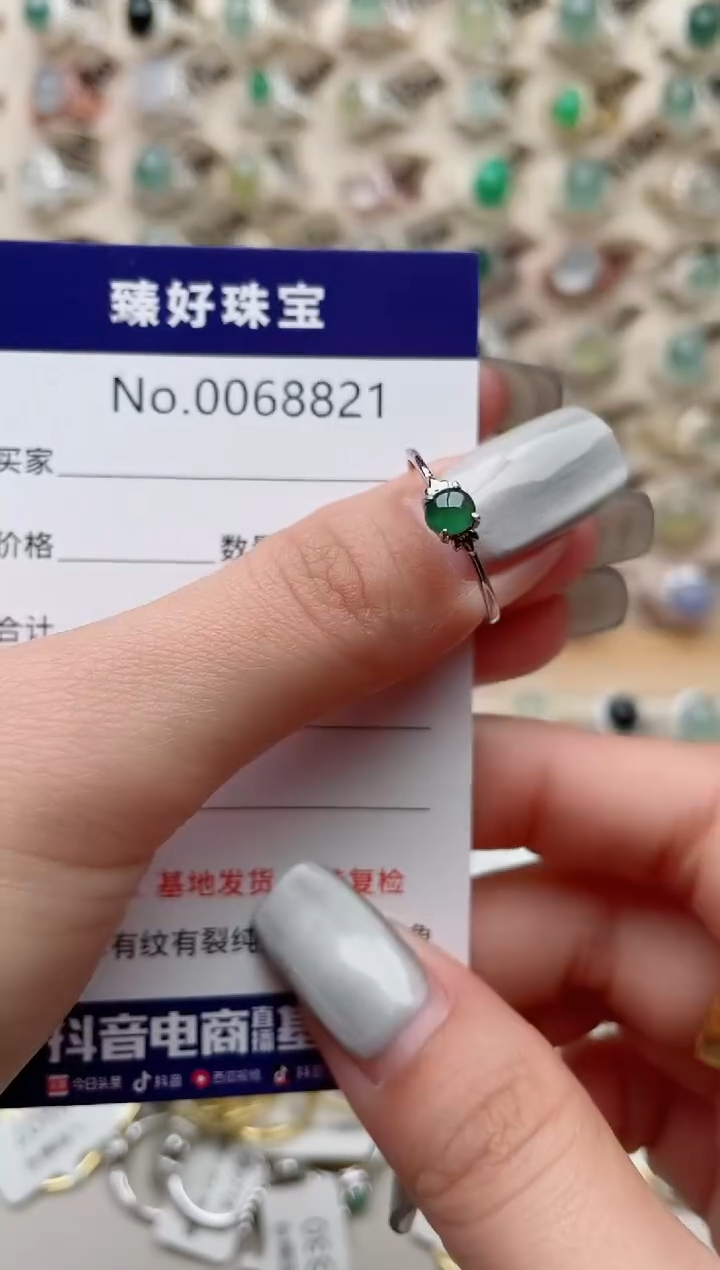 【闪购商品】翡翠戒指银S925镶嵌..........