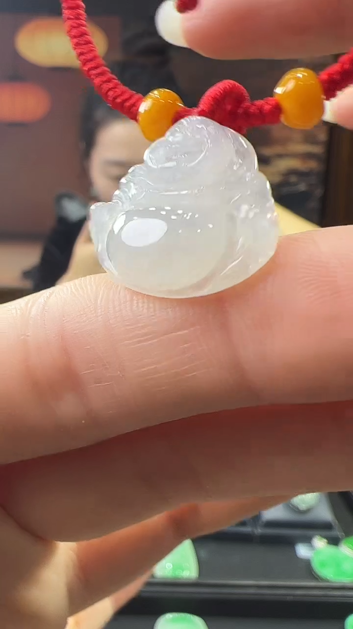 未镶嵌挂件翡翠佛公手绳