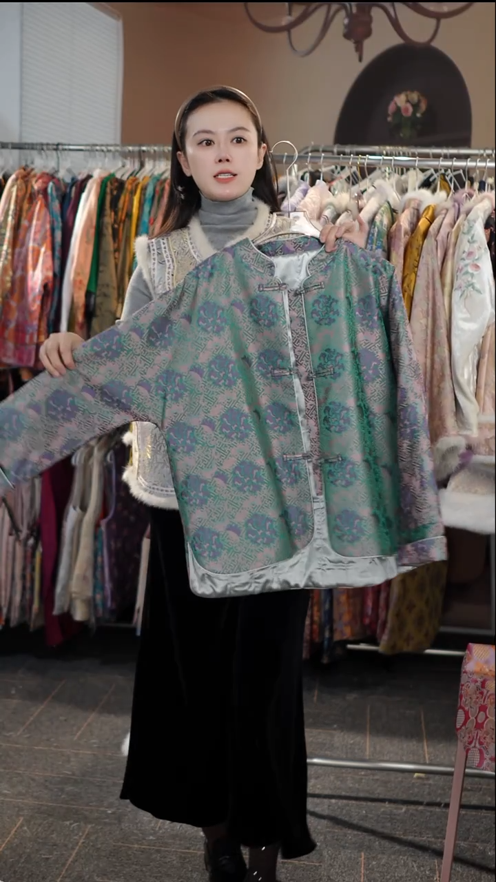 万寿牡丹夹棉外套    