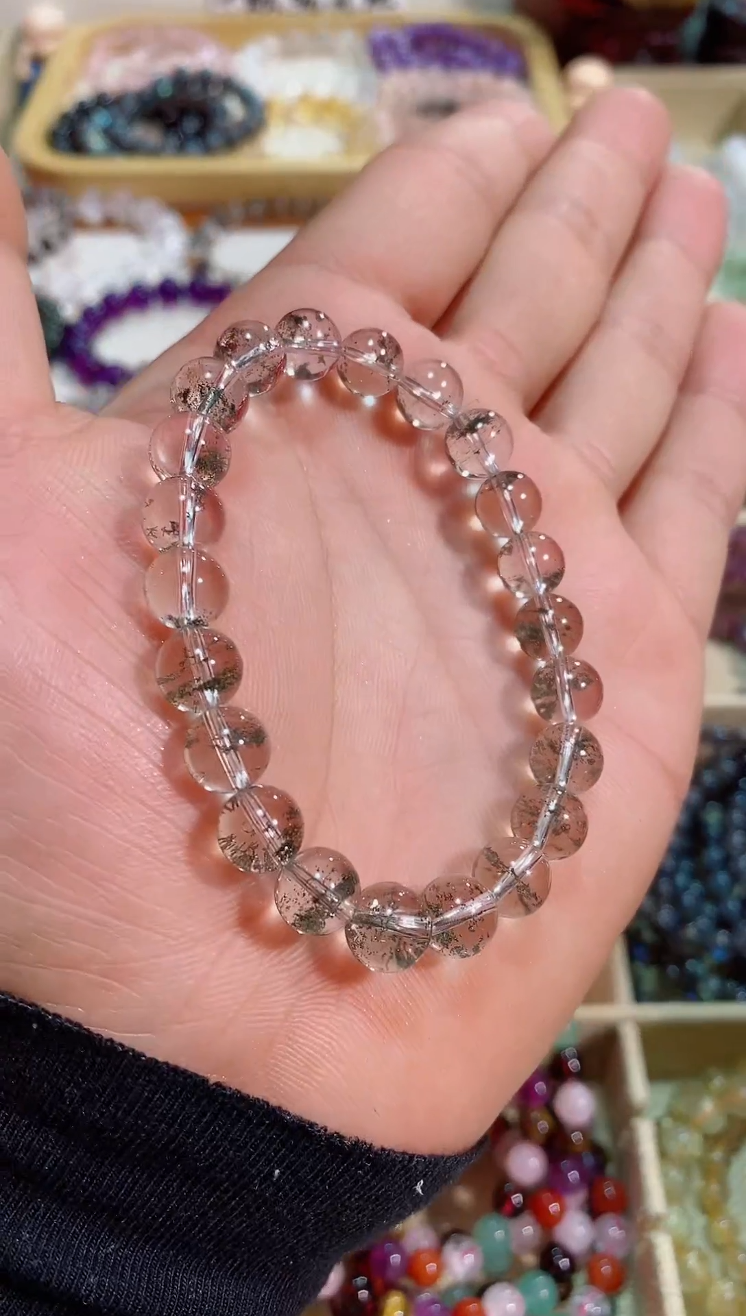 【闪购商品】水晶手链未镶嵌绿幽灵满天星8M+ (多样性发其一）