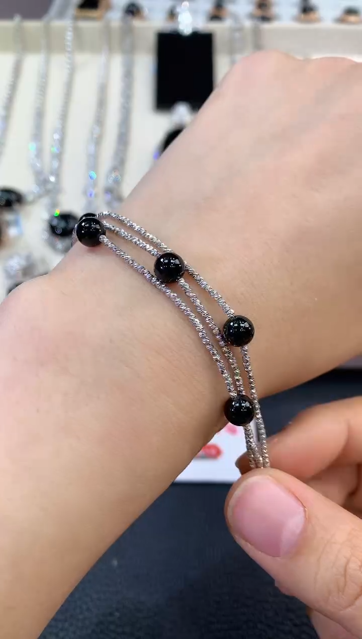 【闪购商品】翡翠手链18K金镶嵌w91不退换