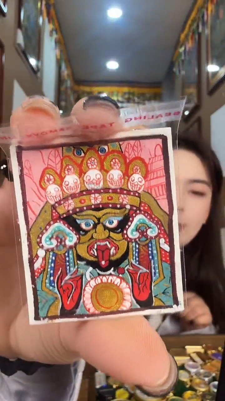 吊坠粉唐扎老师-热贡纯手绘唐卡