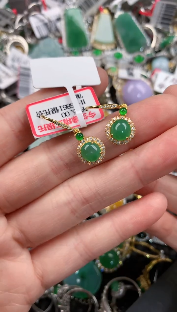 银S925镶嵌戒指翡翠444     6