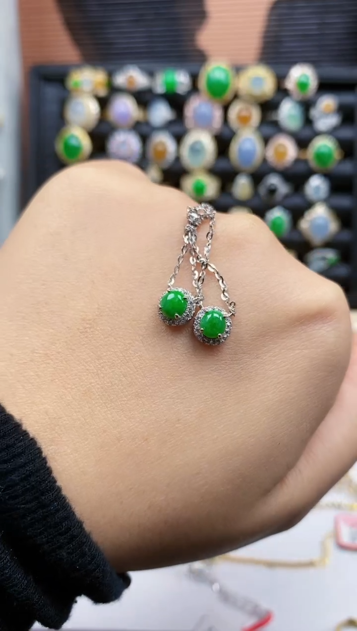 银S925镶嵌戒指翡翠187