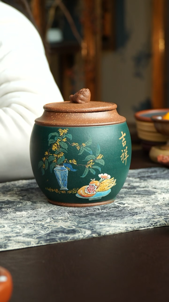 茶杯紫砂28号 新品特惠清供茶叶罐 宜兴紫砂原矿作品