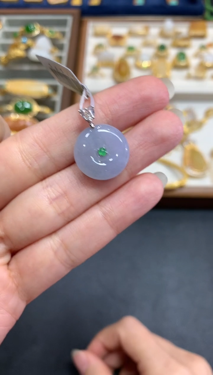 【闪购商品】翡翠吊坠(不含链)18K金镶嵌A608|980