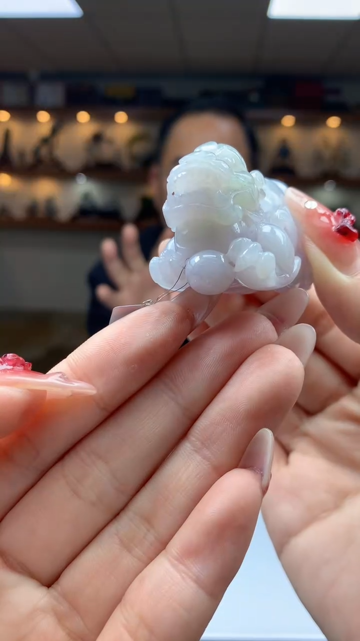 【闪购商品】定制翡翠未镶嵌1087ry-毛货挂件34