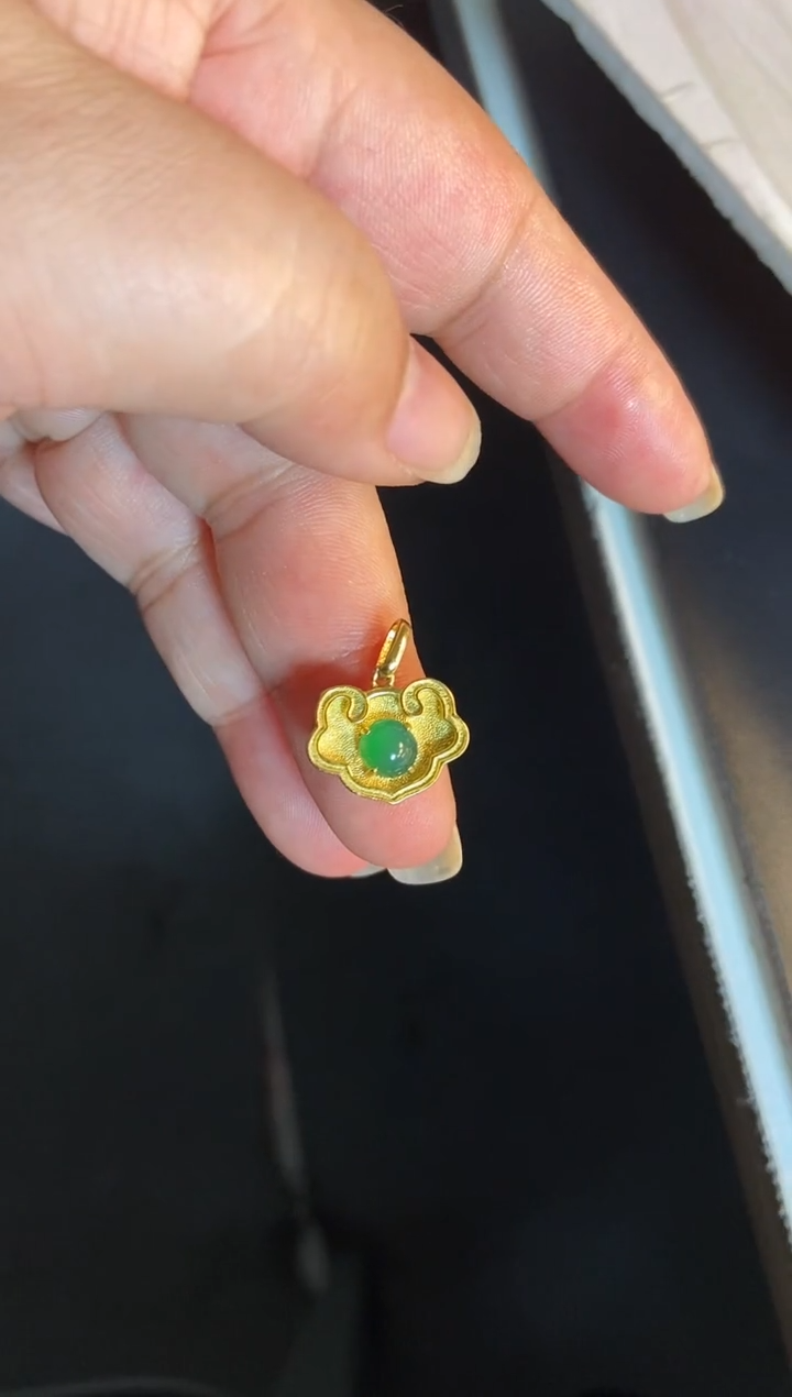 吊坠(不含链)银S925镶嵌翡翠1