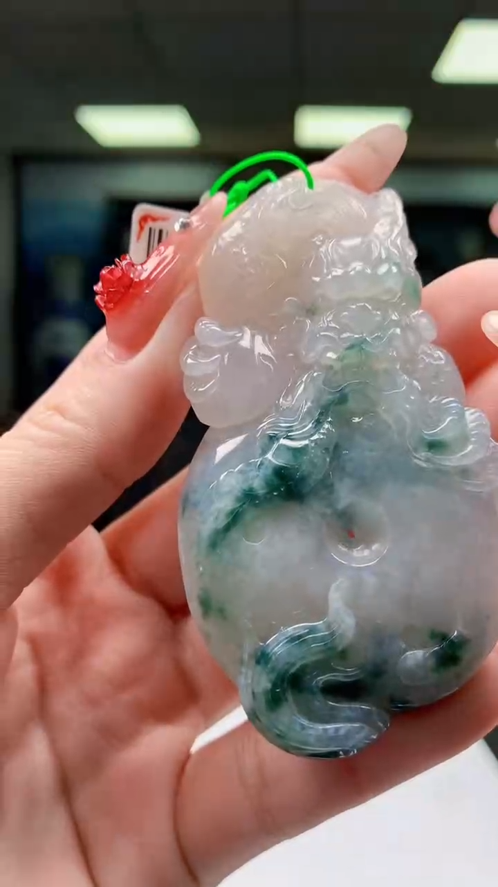 【闪购商品】定制翡翠未镶嵌1052ry-毛货挂件54