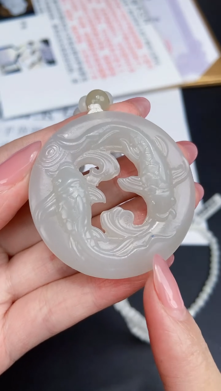 和田玉未镶嵌挂件1002858