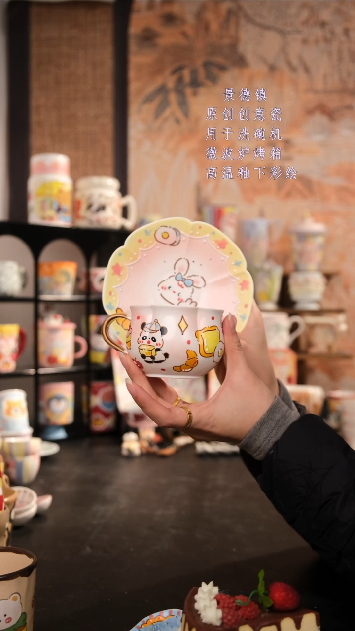 摆件陶旺的可以手工手绘设计师款陶瓷