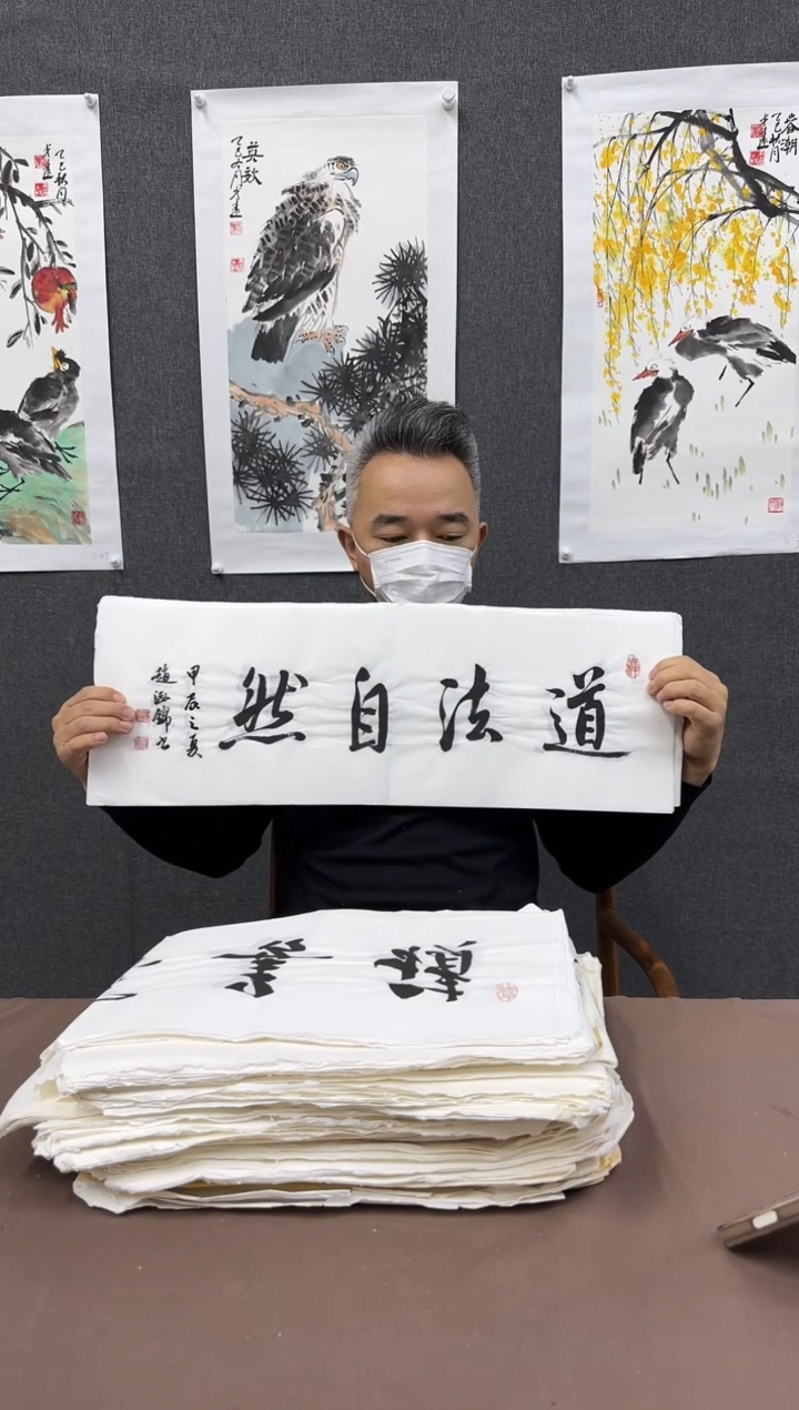 书法赵老师书法作品（随缘一幅）道法自然