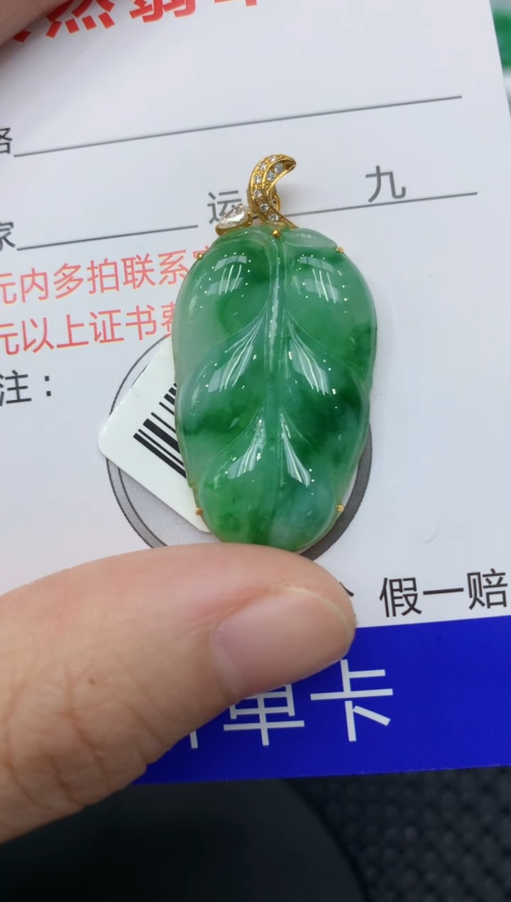 【闪购商品】翡翠颈饰18K金镶嵌11111111111