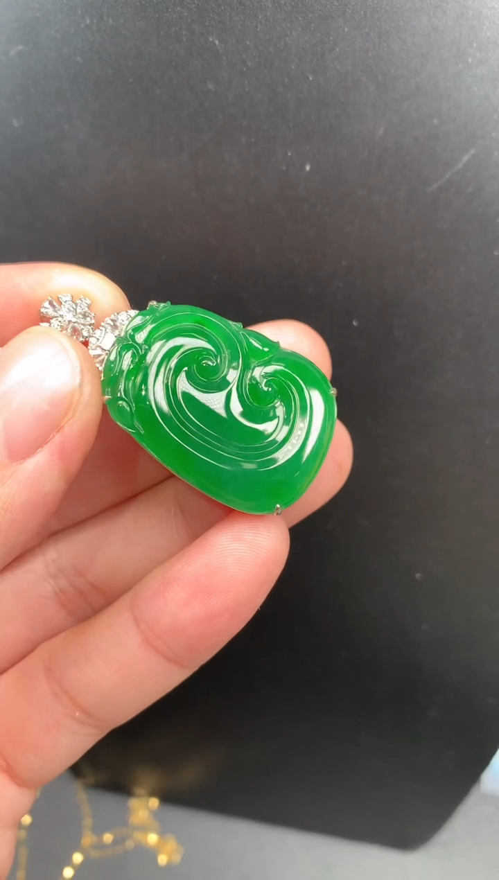 【闪购商品】翡翠颈饰18K金镶嵌一1263