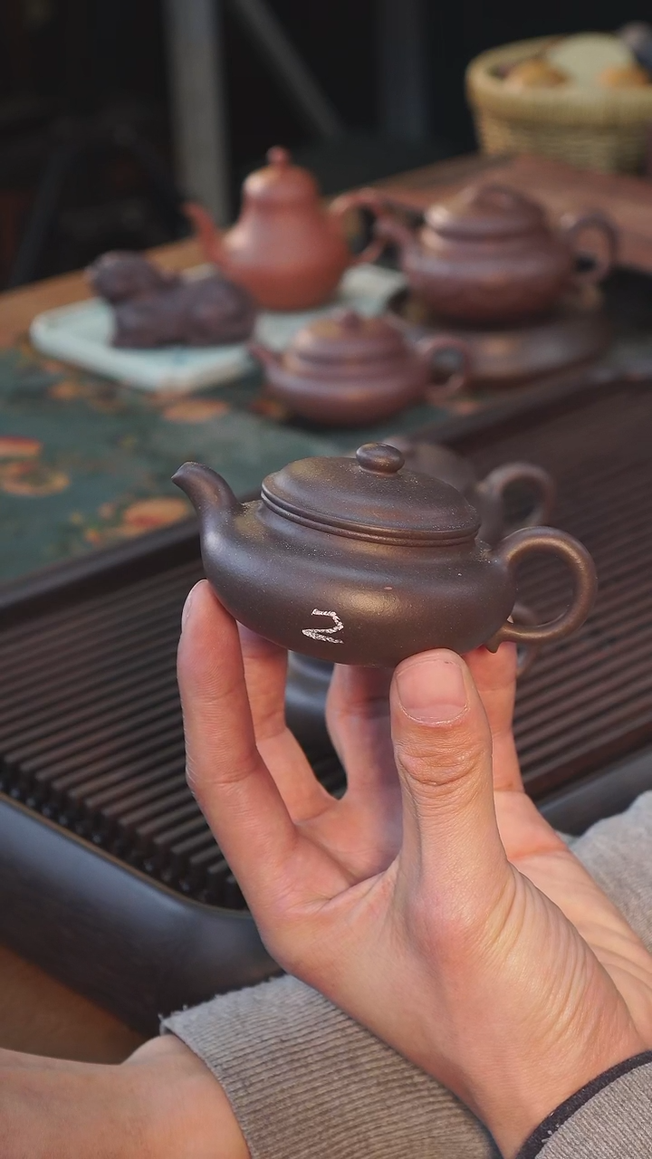 【闪购商品】紫砂茶壶2号天青泥小仿古
