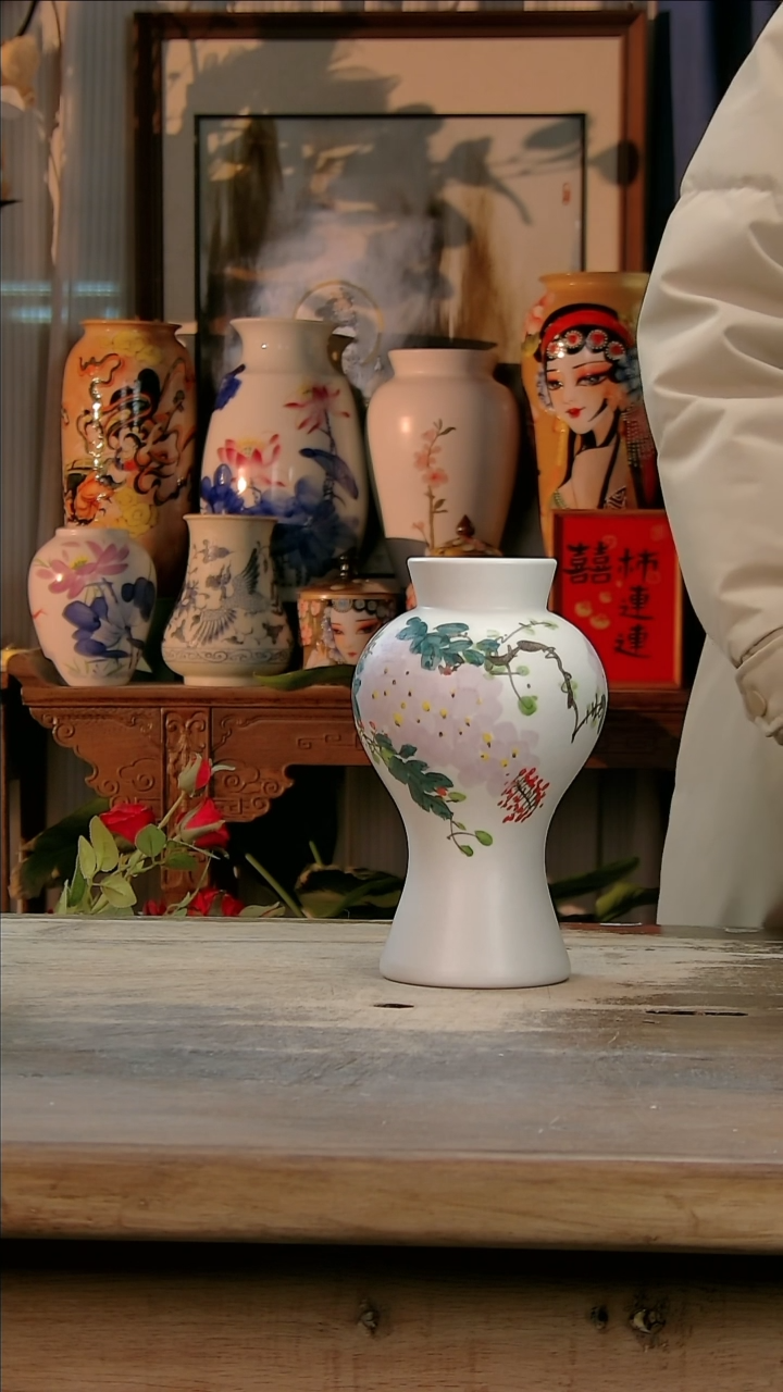 【闪购商品】瓷片景德镇纯手工釉下彩精品花瓶