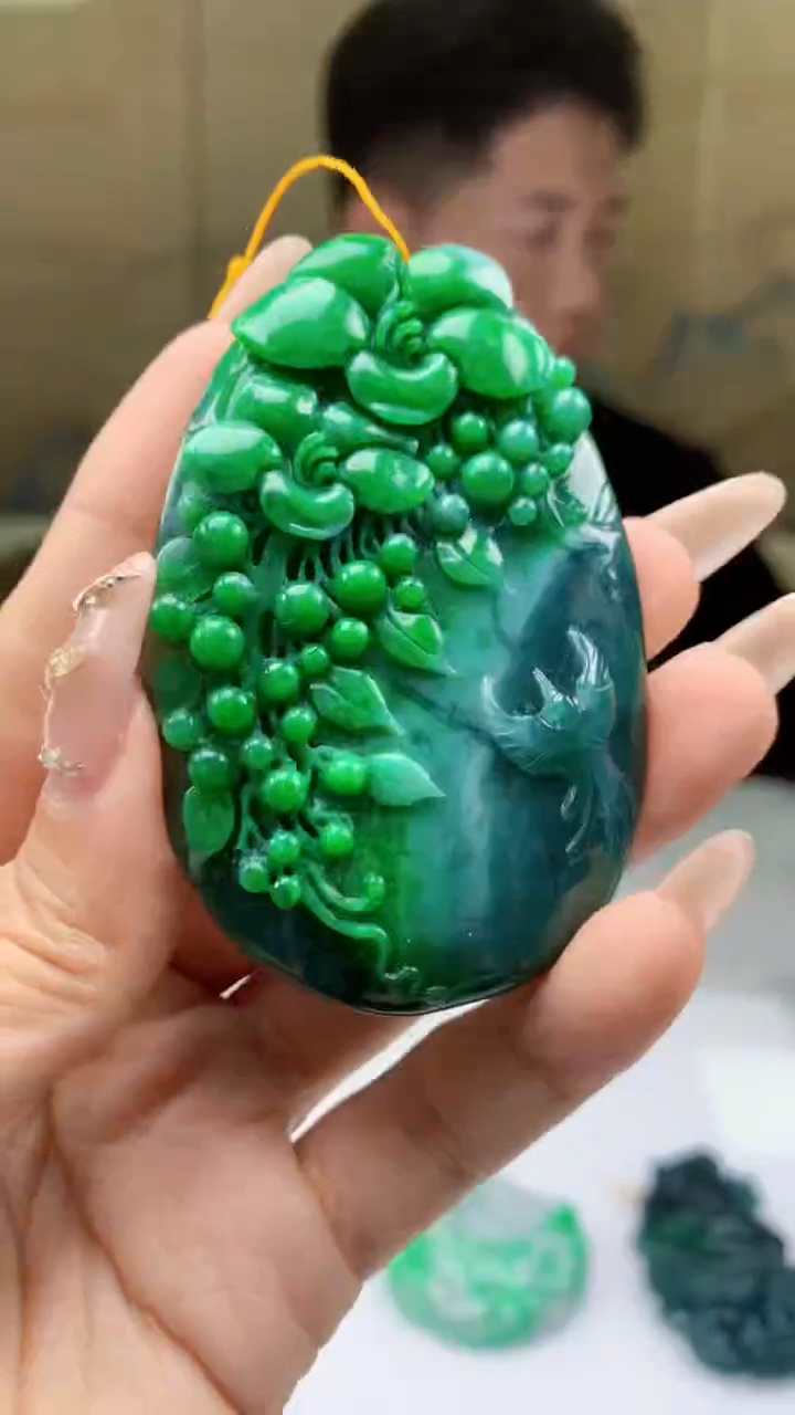 【闪购商品】定制翡翠未镶嵌4917ty-毛货挂件124