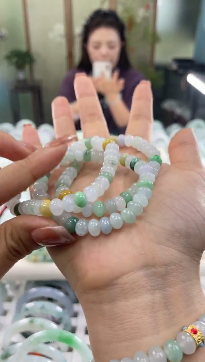 未镶嵌手串翡翠卡7鼓珠  多样性发货发一件